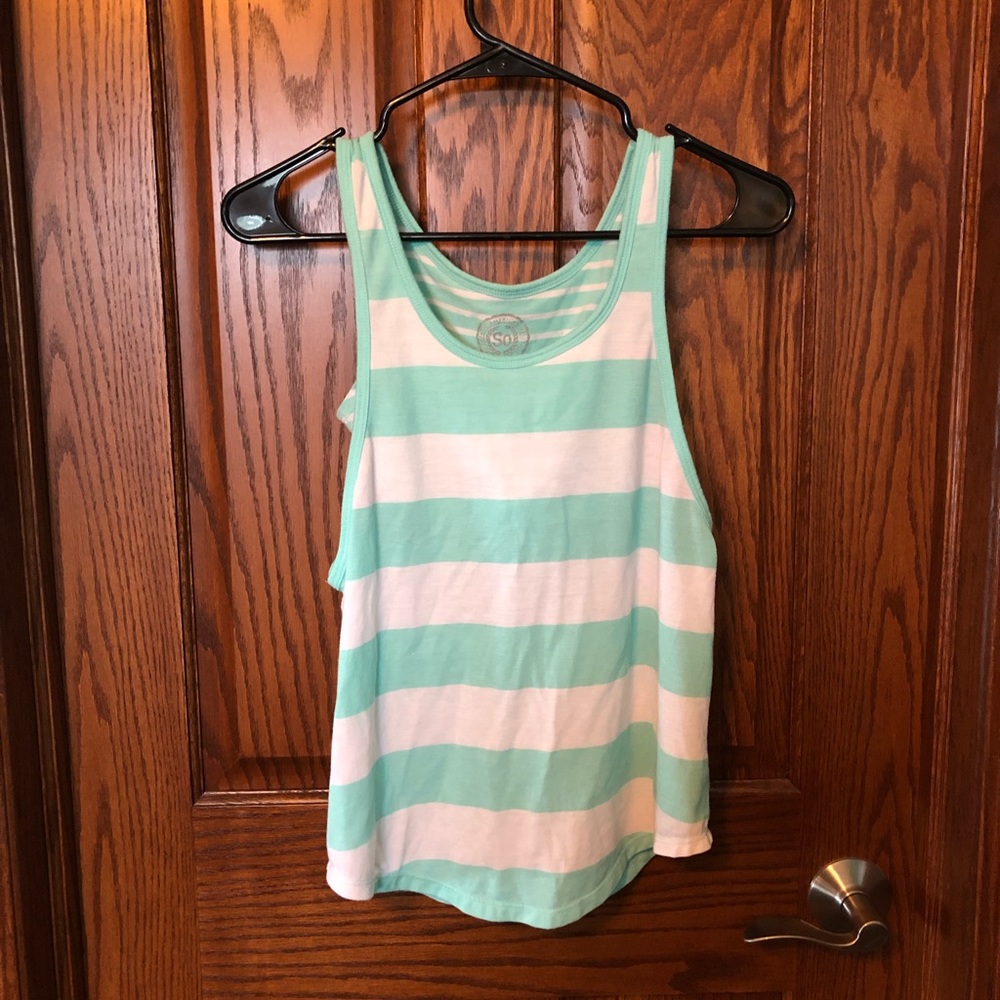 Striped Tank Top with Built in Bra